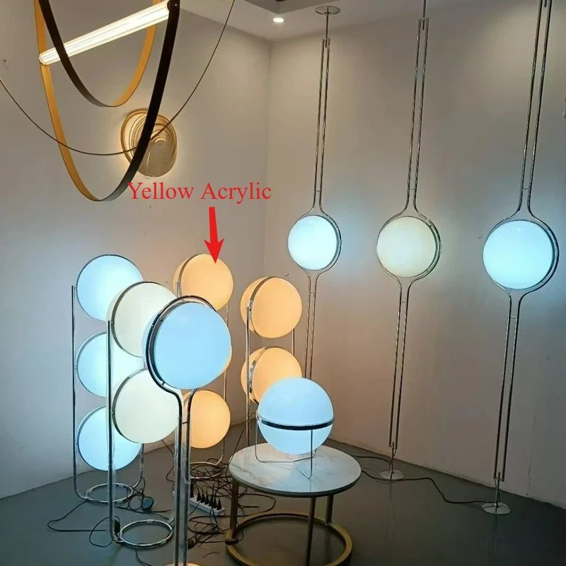Acryl bal-vloerlamp foto 3